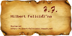 Hilbert Feliciána névjegykártya